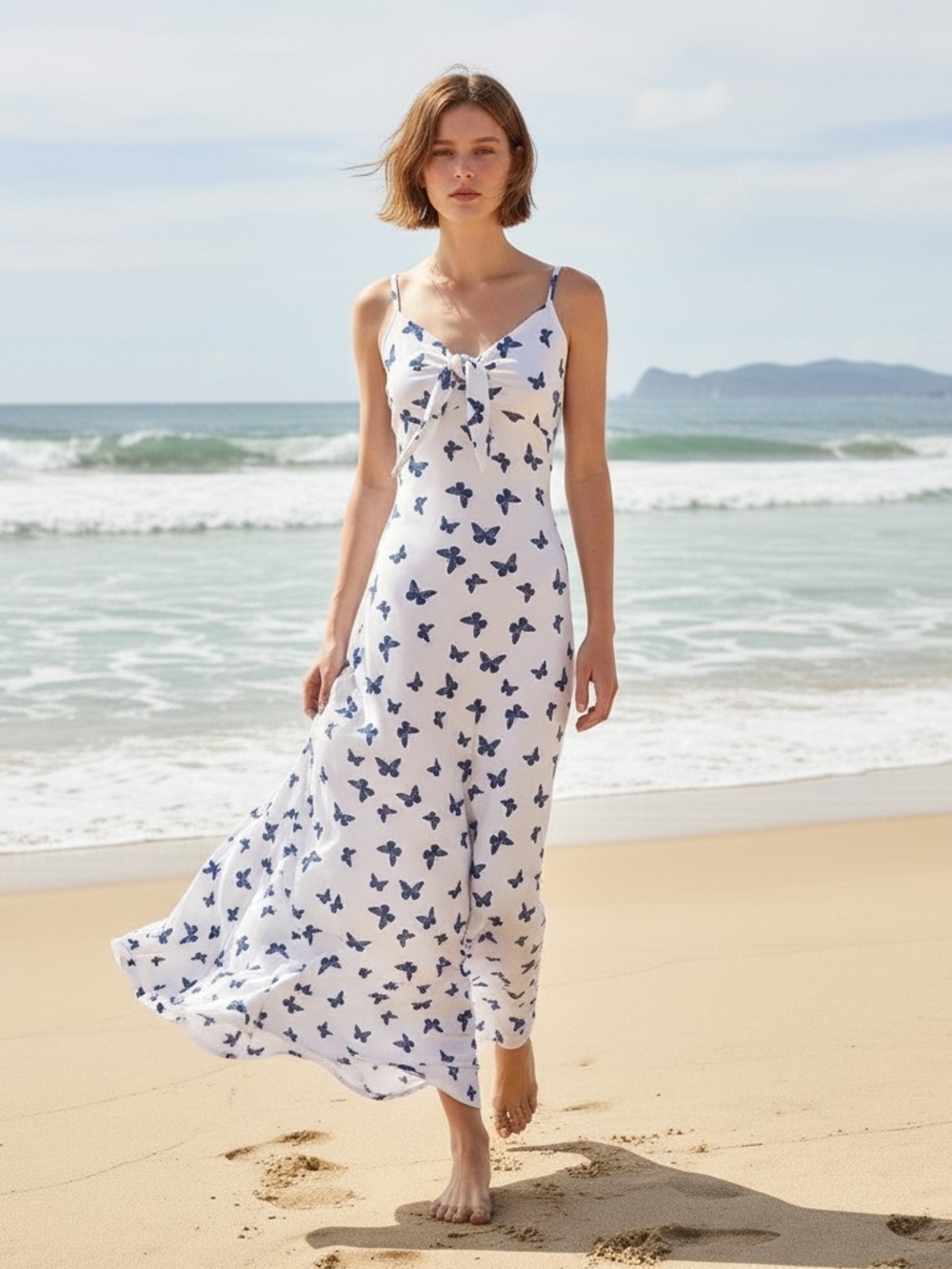 J for Justify Butterfly Maxi Dress Sm Buttery-soft Fairy Cottage Boho Y2K Summer